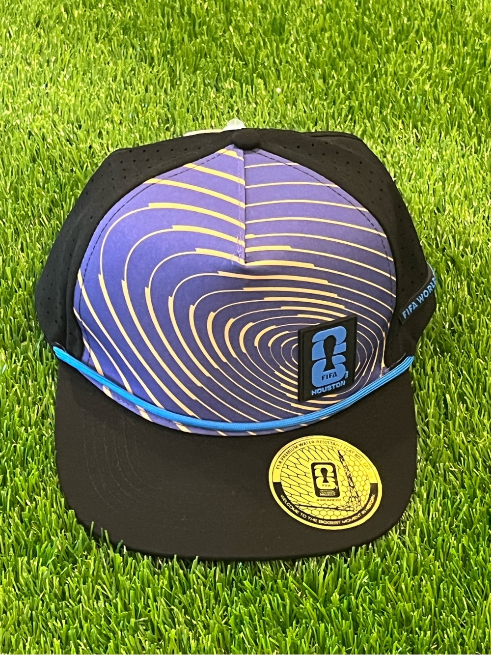 Official FIFA World Cup 2026 F1 Flat Bill Snapback Rope Hat Houston 2026 NWT
